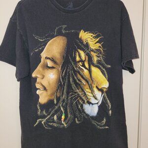 Zion Bob Marley and Lion Graphic Tee Size Large